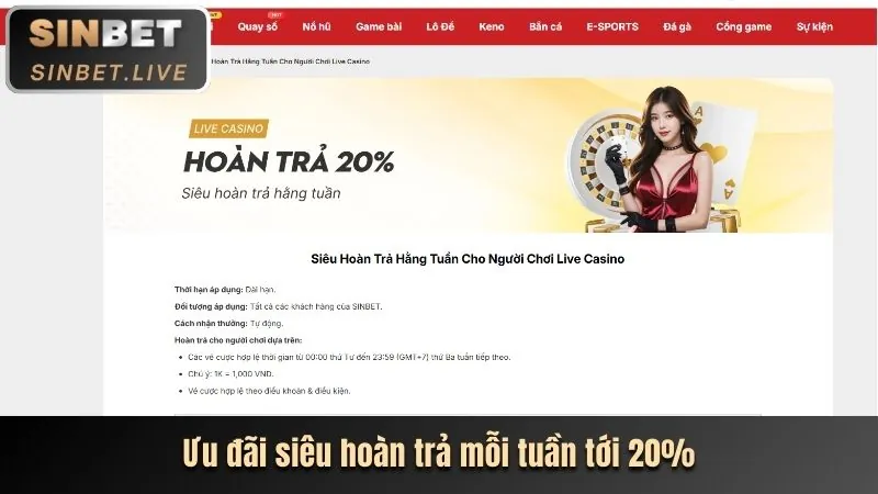 Chương trình hoàn trả casino tại OKfun cho người chơi thân thiết